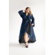 NAVY & BLACK LUREX WRAP DRESS