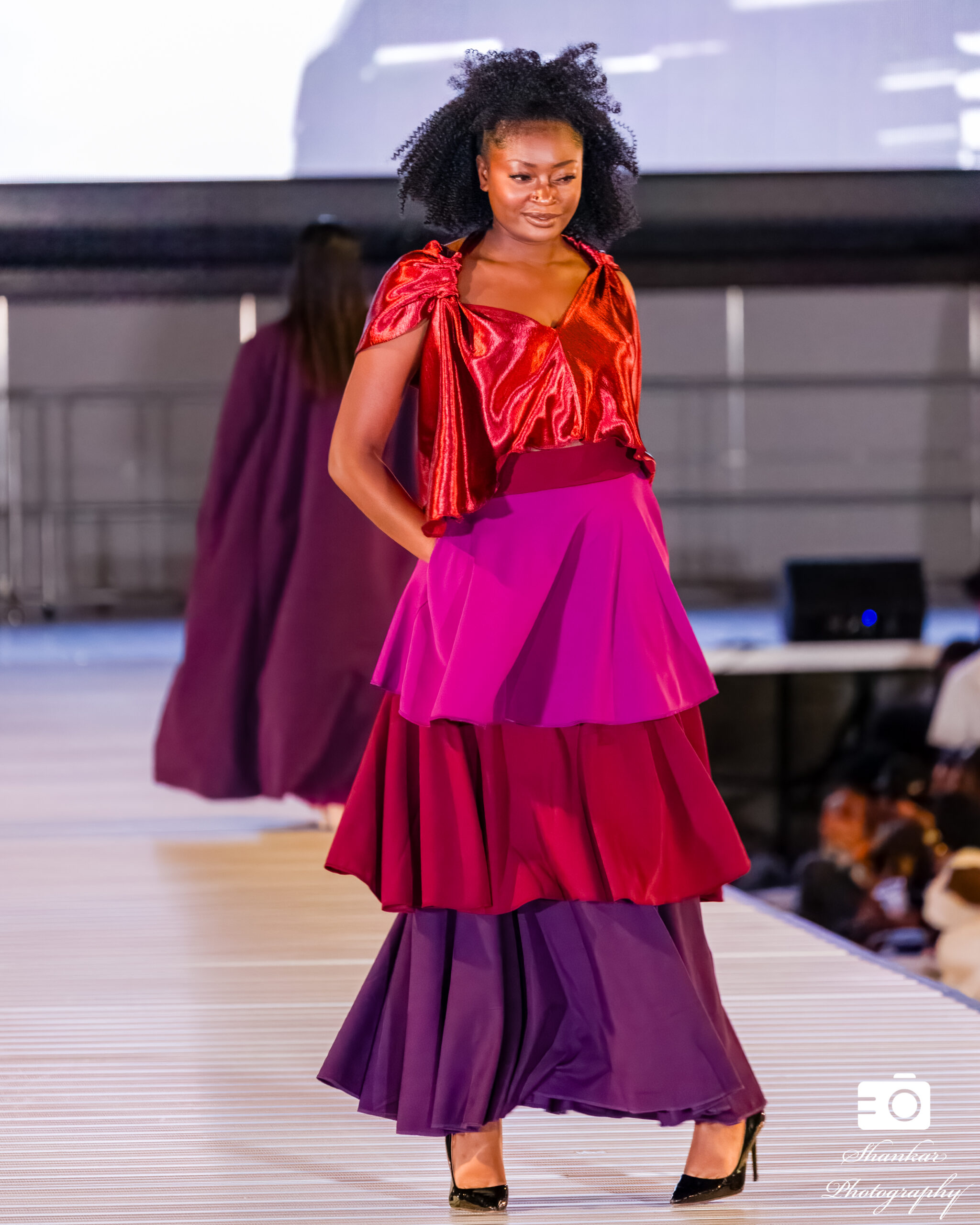 Cherry and Berry Blouse and Long Tiered Skirt
