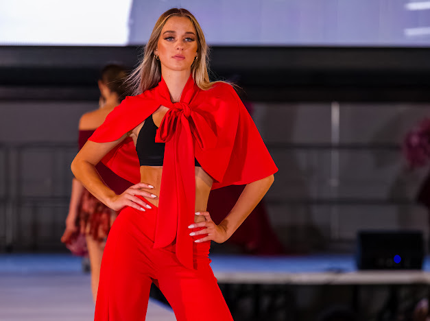 Red Orange Pelerine and Pant Power