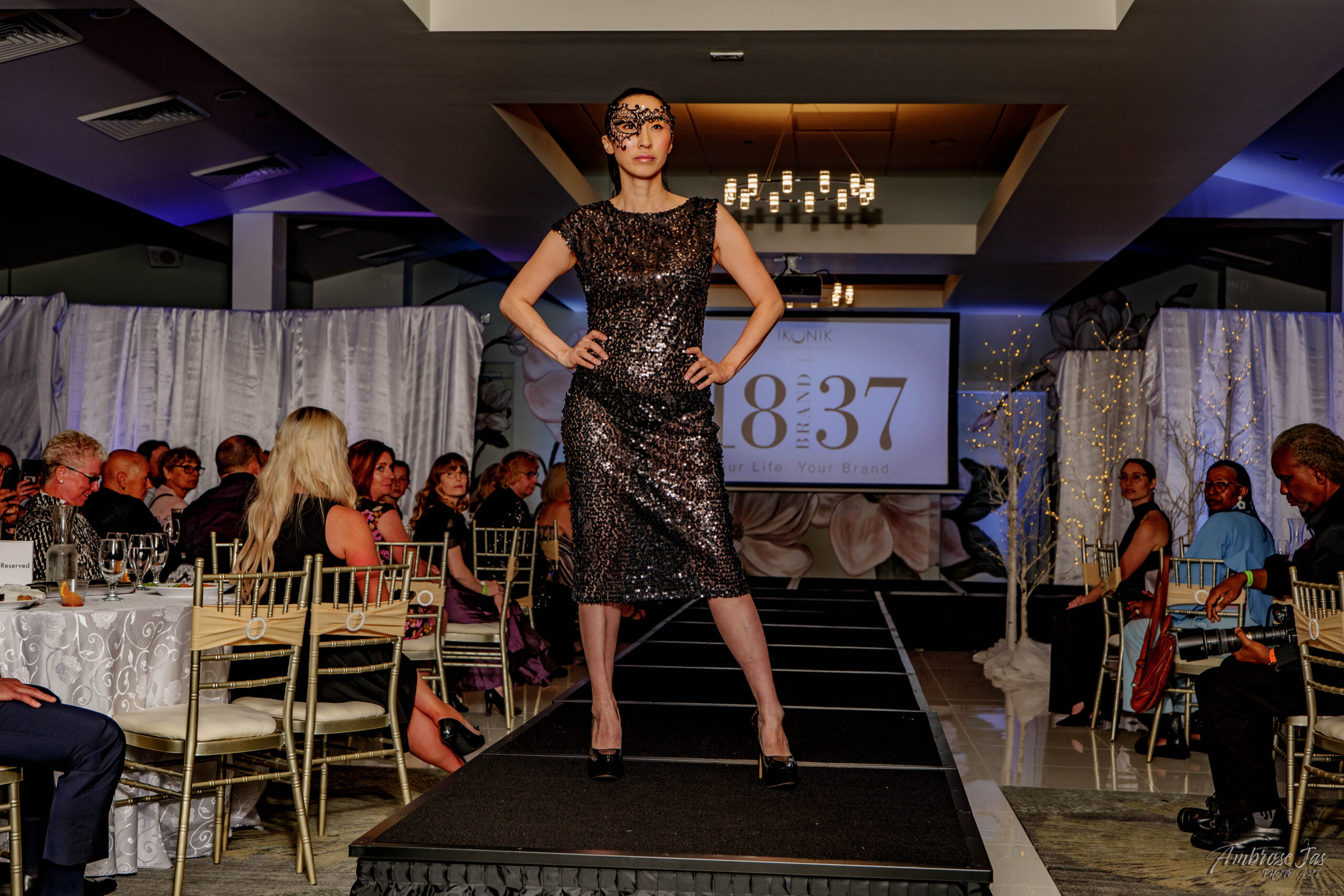Little Sheer Sequinned Black Dress